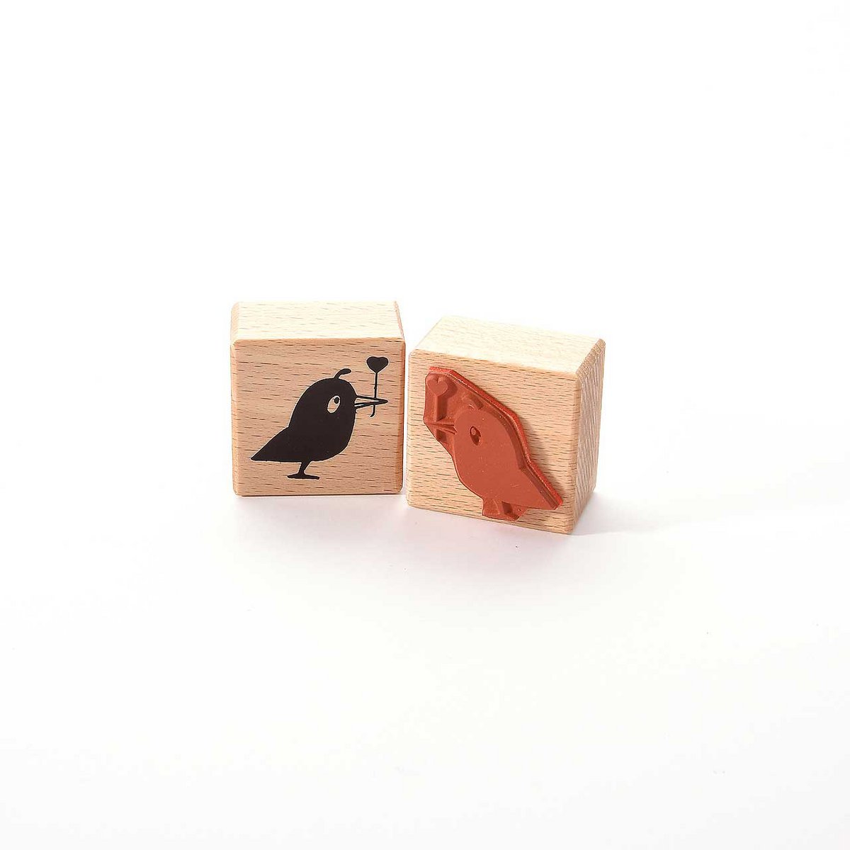 Stempel: Vogel mit Herz