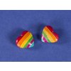 055 Mini Herz Regenbogen - Speckstein