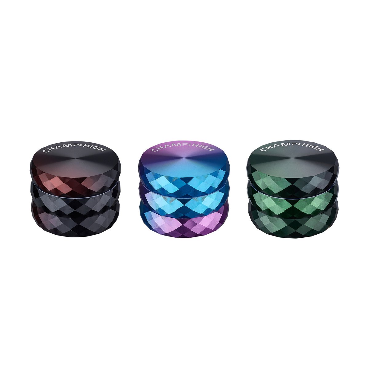 Présentoir 6 moulins à épices duo de couleurs - Effet diamants