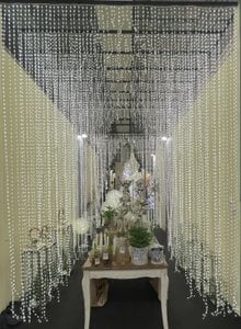 LED curtain gate silver 2478 lights ww 300*400 PU:1