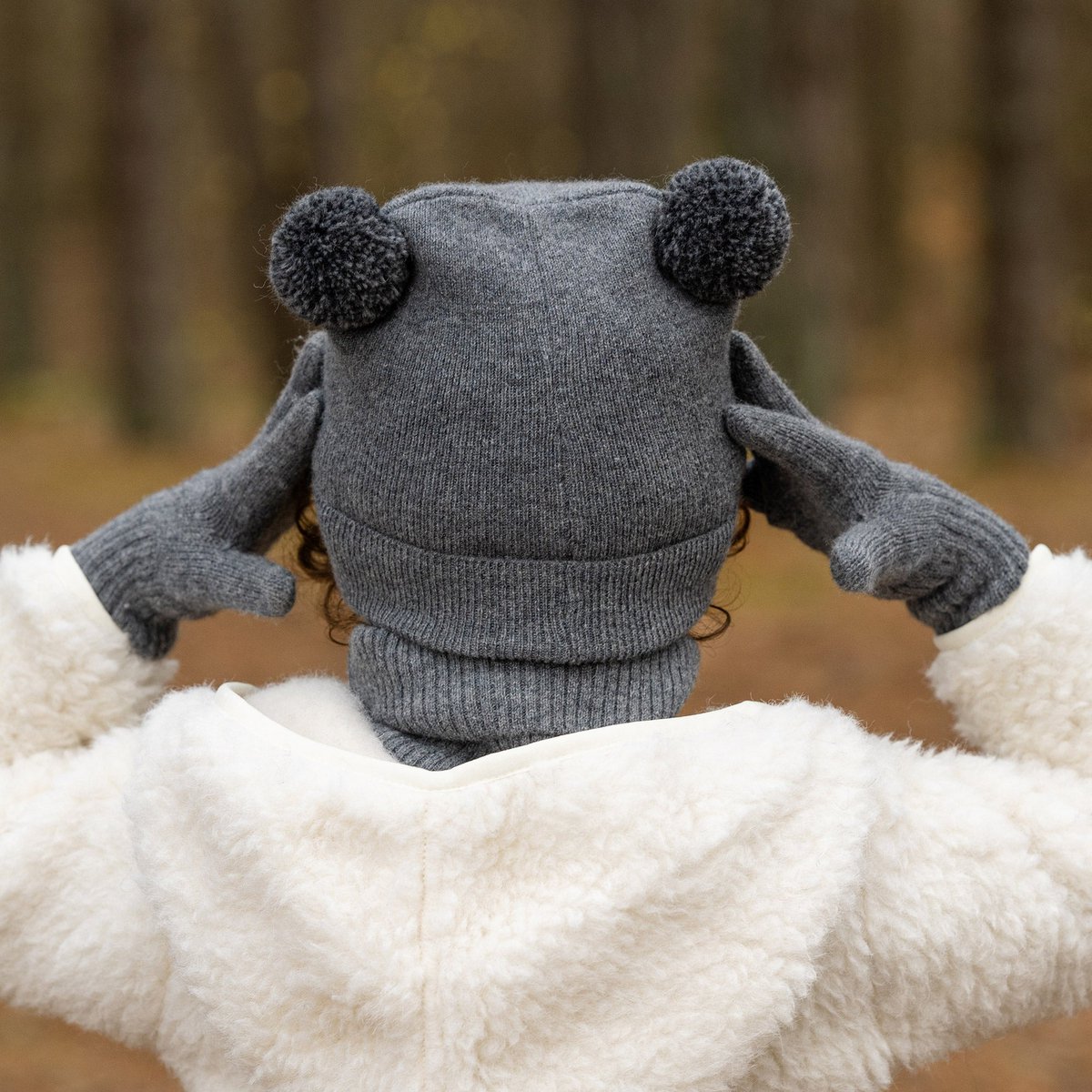 Babymuts voor kinderen, gebreid van merino en kasjmier