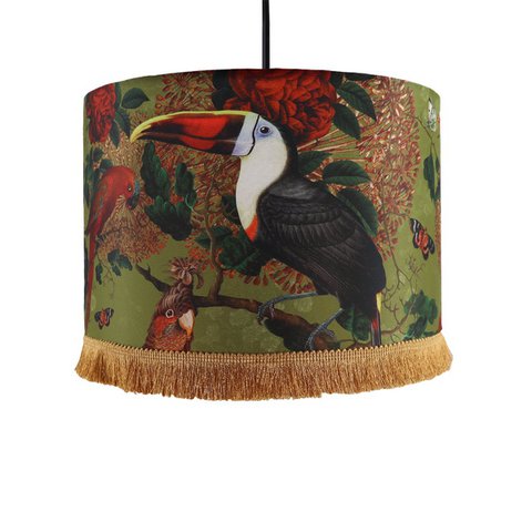 Ceiling lamp / suspension 30x20cm Rio fringes