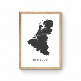 Benelux - map - Map Poster