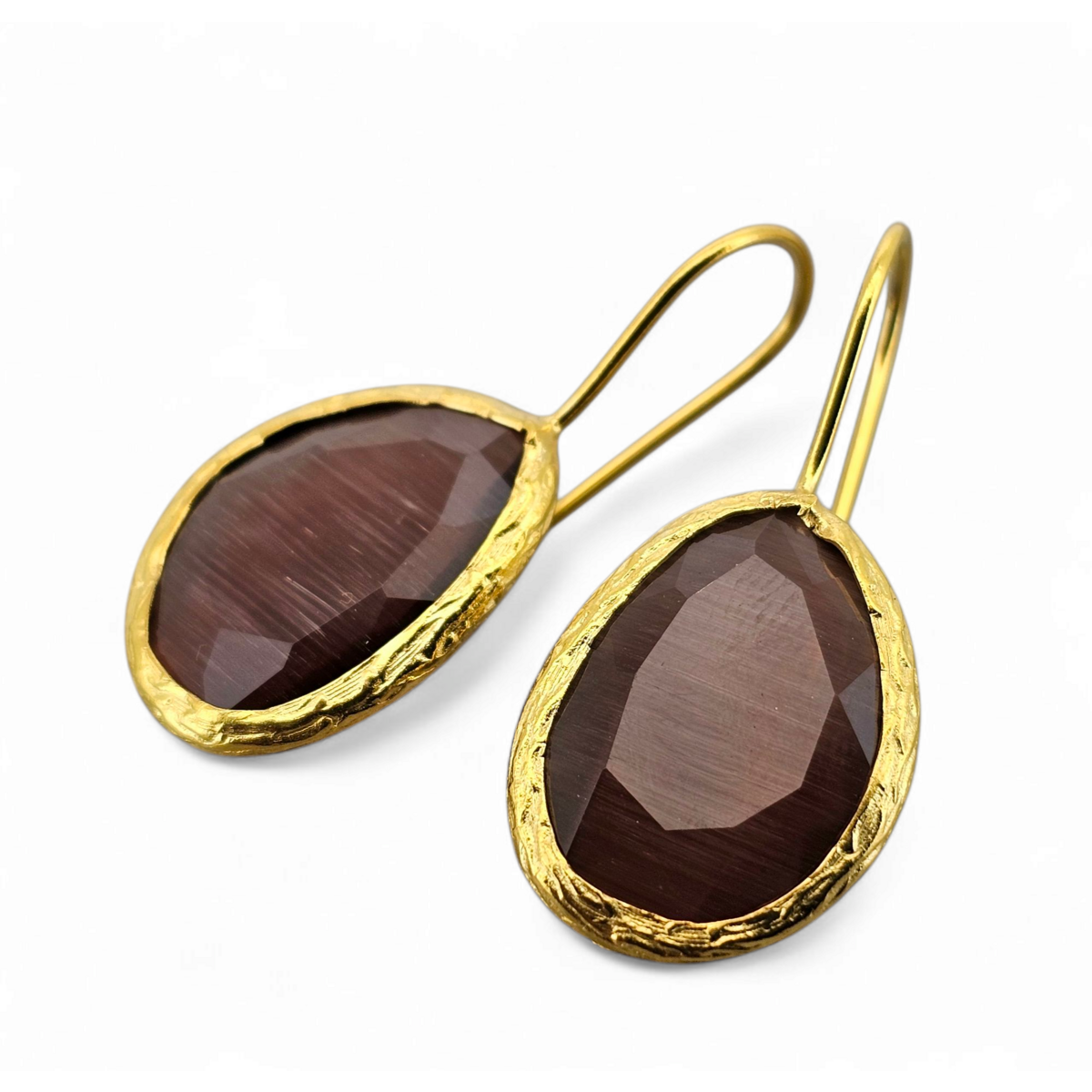 Glowdrop earring, Aubergine Medium