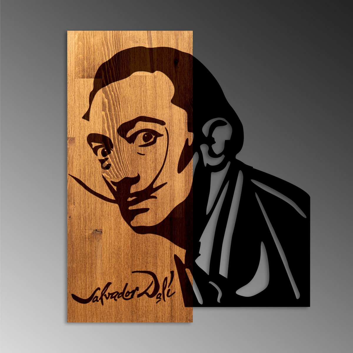 MA-469 Painting da parete in metallo in legno