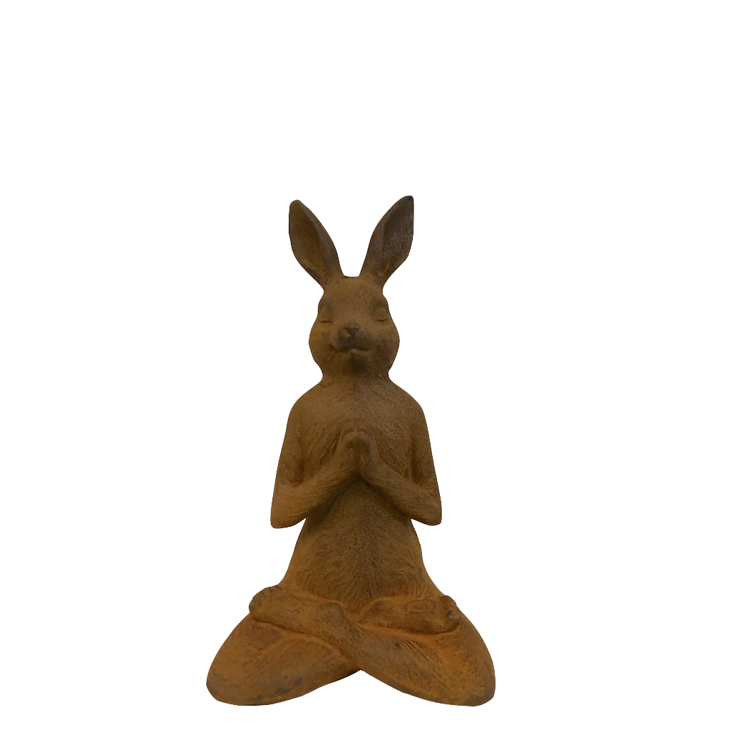 Lapin de yoga en fonte