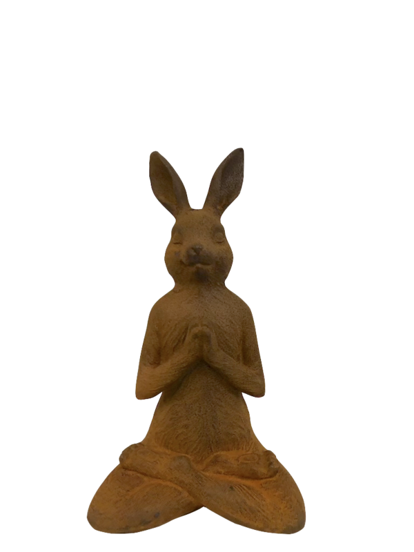 Lapin de yoga en fonte