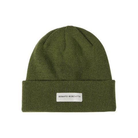 RB5001E | Monviso double -layer jersey beeh Mixed wool Made in Italy. Green color - single size