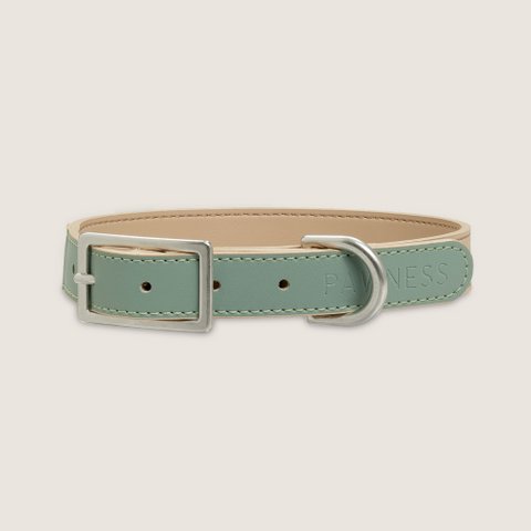 Vegan Leather Collar Bo - Emerald