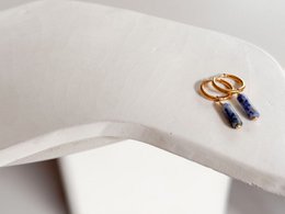 TUBE Oorbellen - Blue Jasper