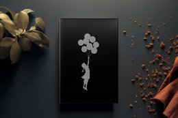 Quaderno Banksy A5/A6 - Ragazza con palloncini volanti