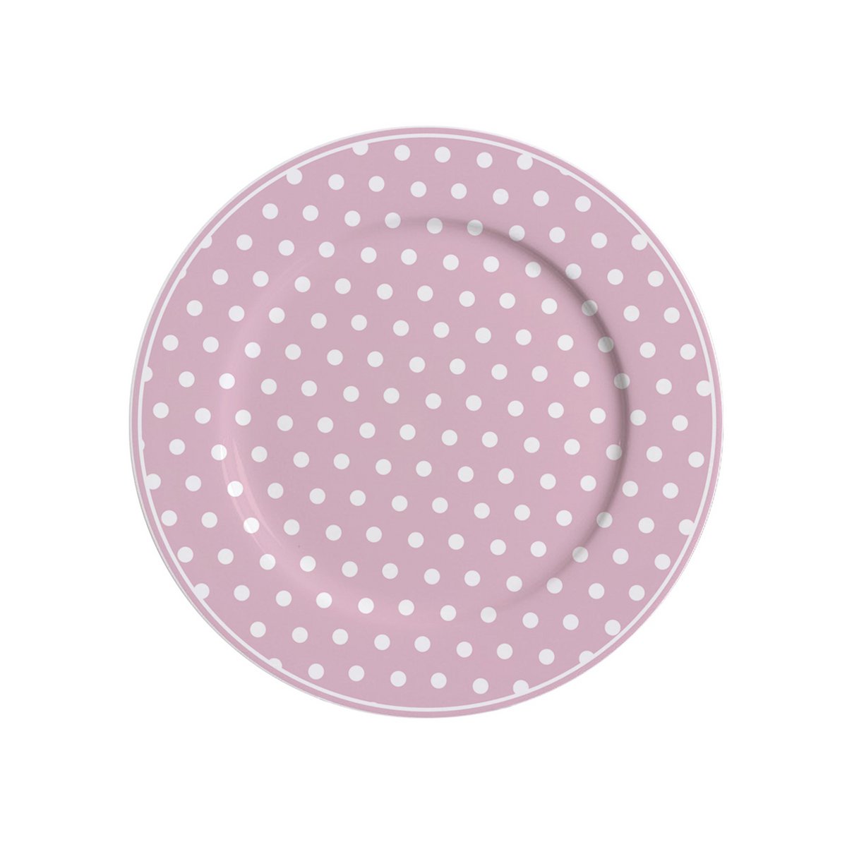 Porcelæns dessert tallerken Prikket pastel pink 19 cm Isabelle Rose