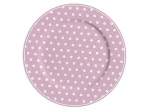Porcelain dessert plate Polka dot pastel pink 19 cm Isabelle Rose