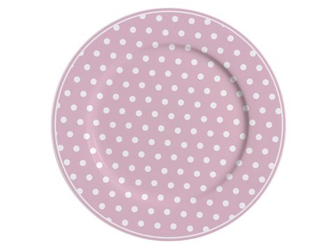 Porcelain dessert plate Polka dot pastel pink 19 cm Isabelle Rose