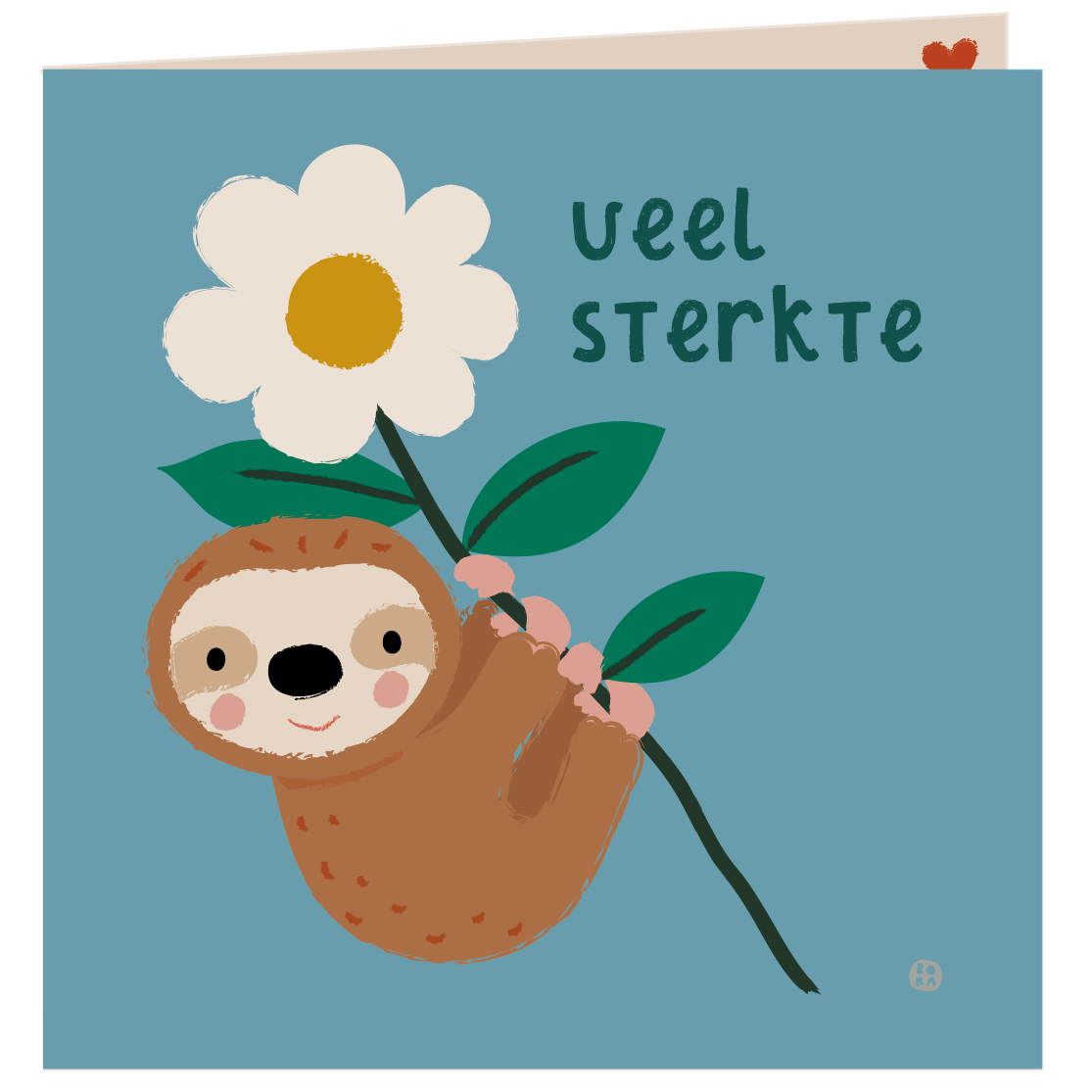 Folded card - Sterkte Luiaard