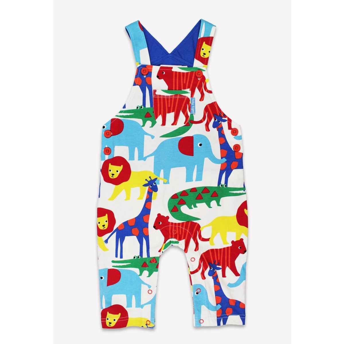 Bio-Baumwoll Kinder Latzhose mit Safari-Druck