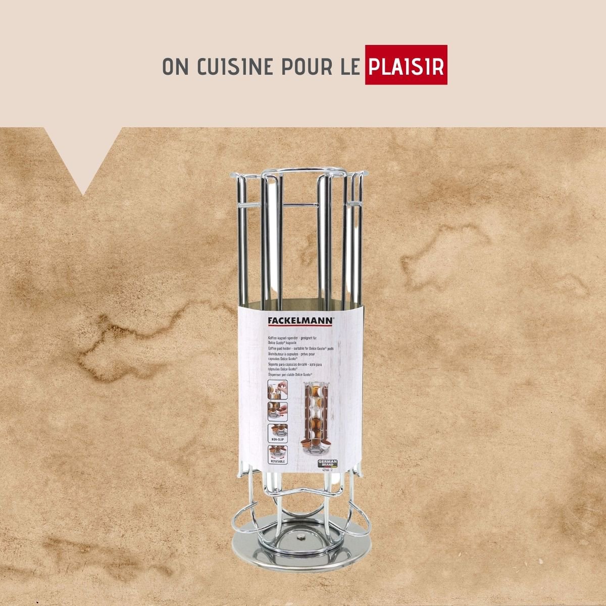 Dolce Gusto drehbarer Kapselhalter Fackelmann Petit Déjeuner