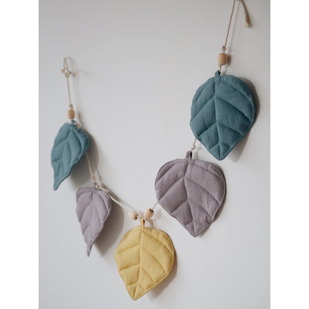 Guirlande de lin « il de mer » avec feuilles