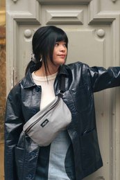 Boston fanny pack - Houndstooth (sort og hvid)