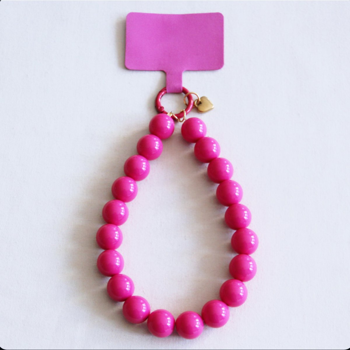 Telefonledning perler XXL - fuchsia