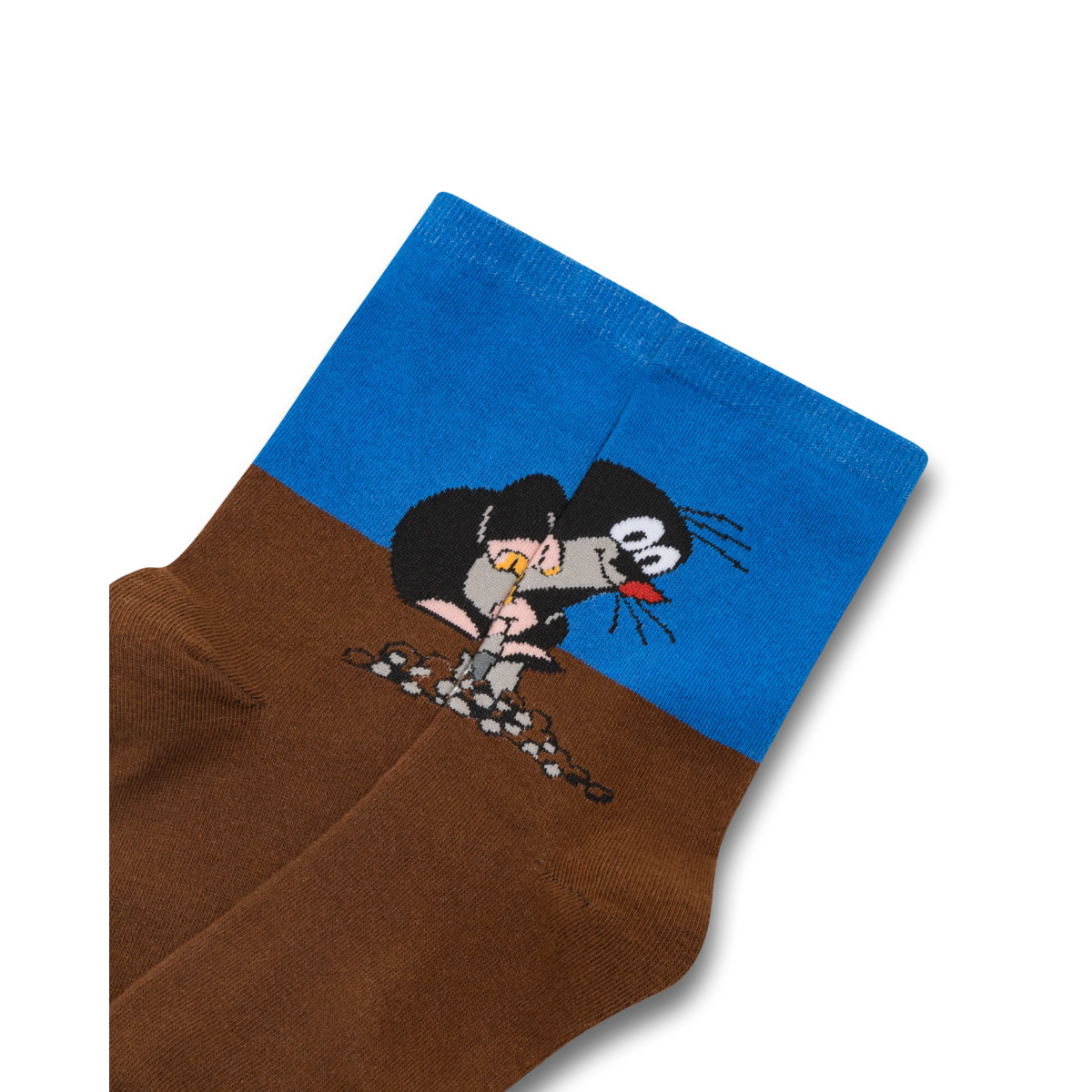 koaa – De kleine mol “Am Graben” – Sokken blauw/bruin