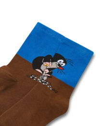 koaa – De kleine mol “Am Graben” – Sokken blauw/bruin