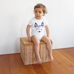 Body per bebè in cotone organico Fox - Maniche corte