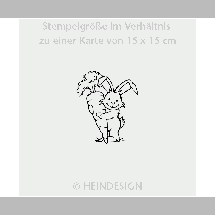 Stempel: Hase mit Möhre