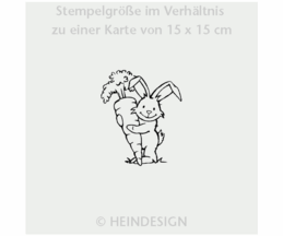 Stempel: Hase mit Möhre