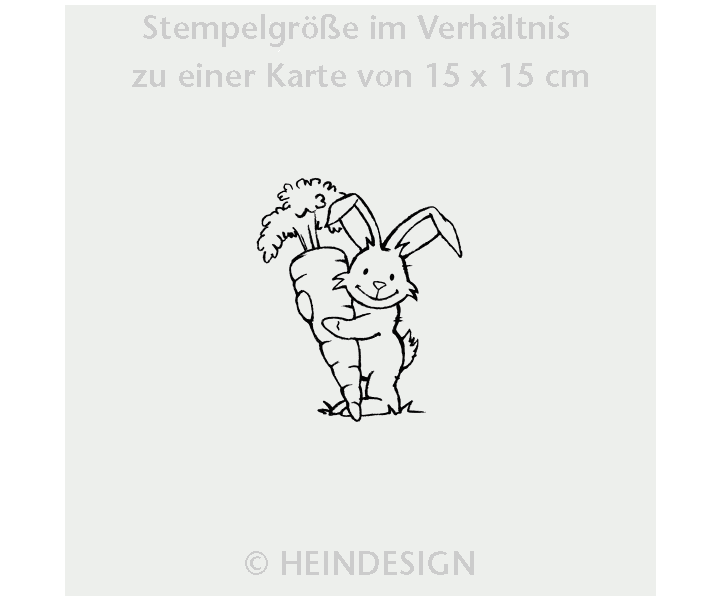 Stempel: Hase mit Möhre