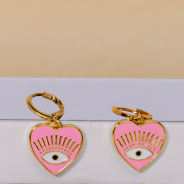 Pink Evil Eye ørering