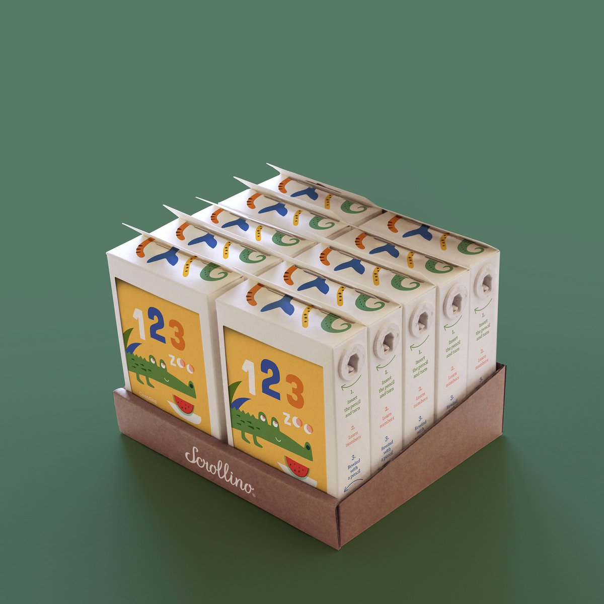 Libro de aprendizaje para niños - Scrollino 123 ZOO