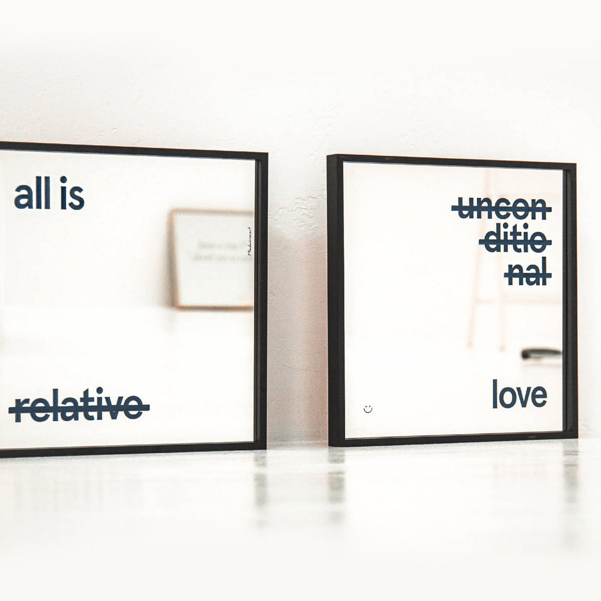 Alles ist Liebe (Set aus zwei Spiegeln)