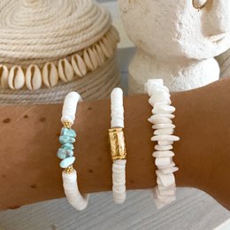 Blå & hvid Seychellerne armbånd