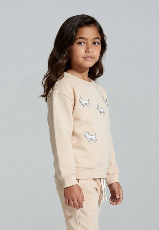 Felpa per bambini Terrier bianco