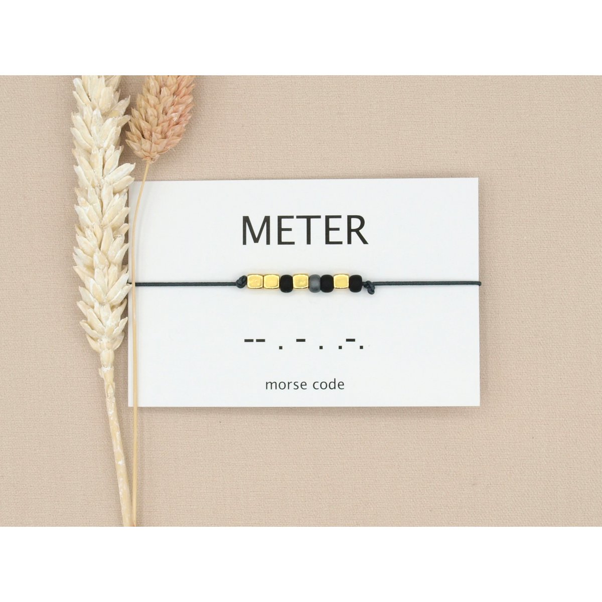 Morse code armband meter (zilver,rosé goud,goud)