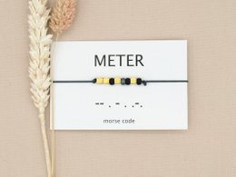 Morse code armband meter (zilver,rosé goud,goud)