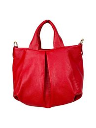 Italian Leather Bag for Women with 2 Handles and Zipper 57883