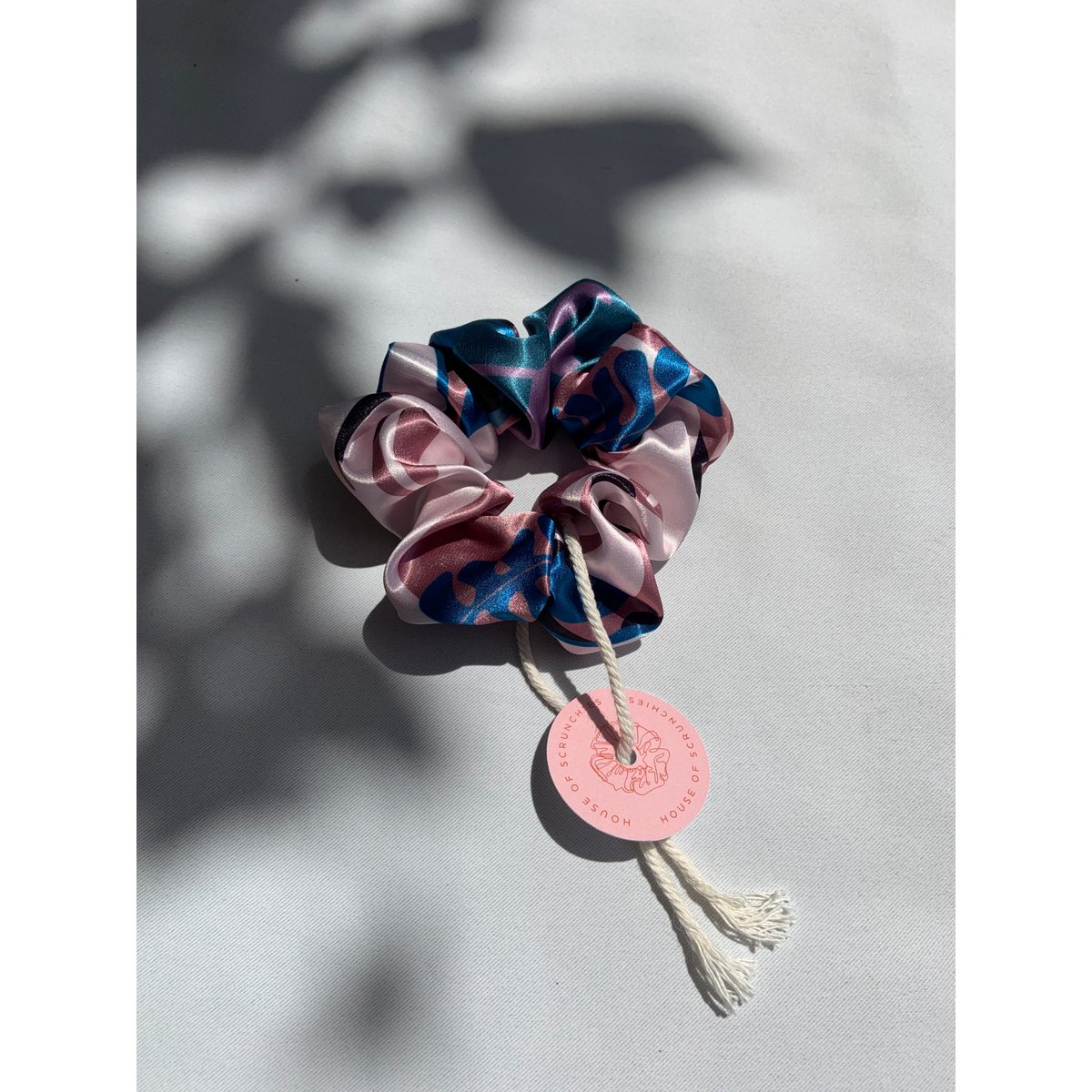 Scrunchie - Blue/Rose Jungle - Recycled