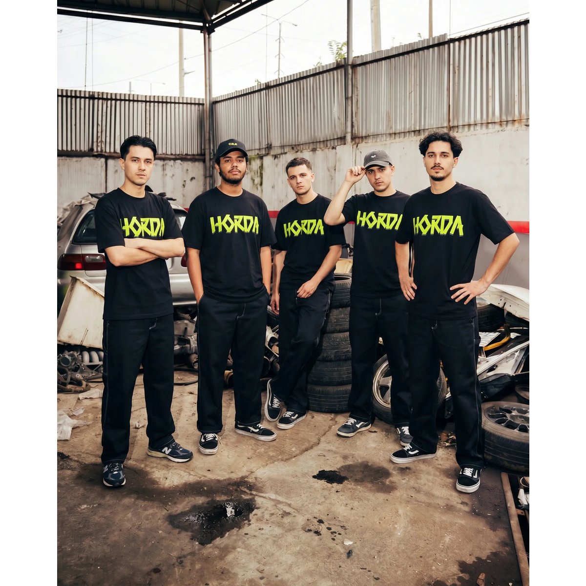 T-Shirt Tapeflow Black Boxy Fit 220 GSM Horda Brand