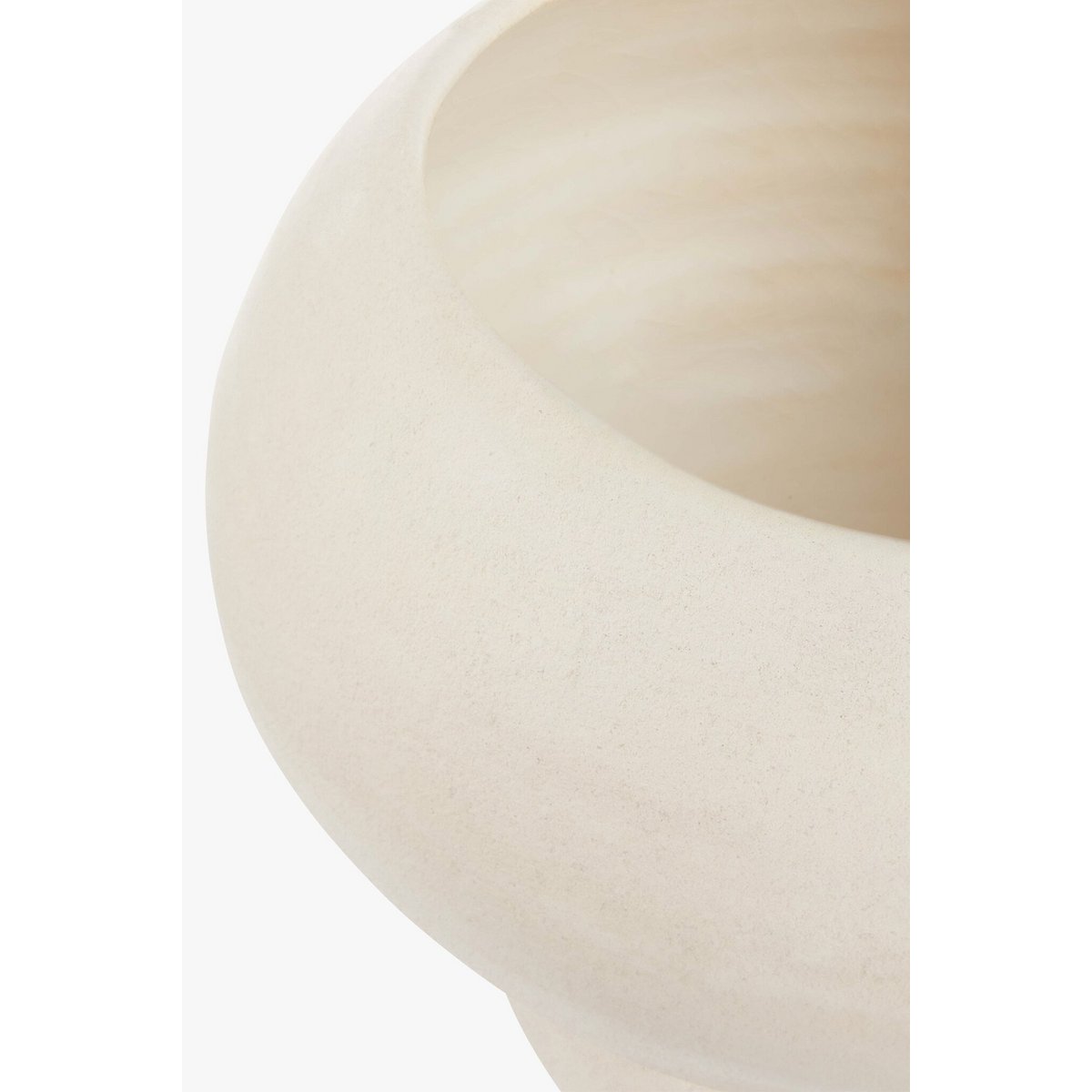 Handmade vase Leya from Portuguese ceramics matt ecru 25 x 20 cm
