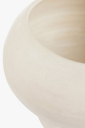 Handmade vase Leya from Portuguese ceramics matt ecru 25 x 20 cm