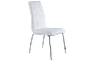 BETTY ESSZIMMERSTUHL WEISSES KUNSTLEDER / CHROM OK1106 (8472)