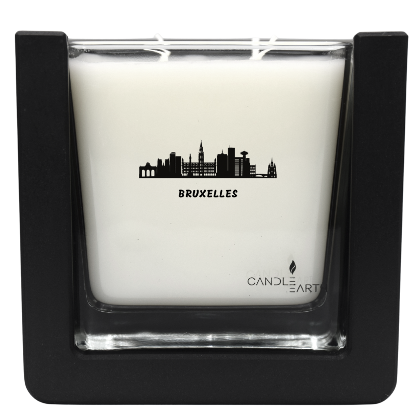 Bougie surprise parfumée - Cities - Bruxelles - 235 gr à la cire végan