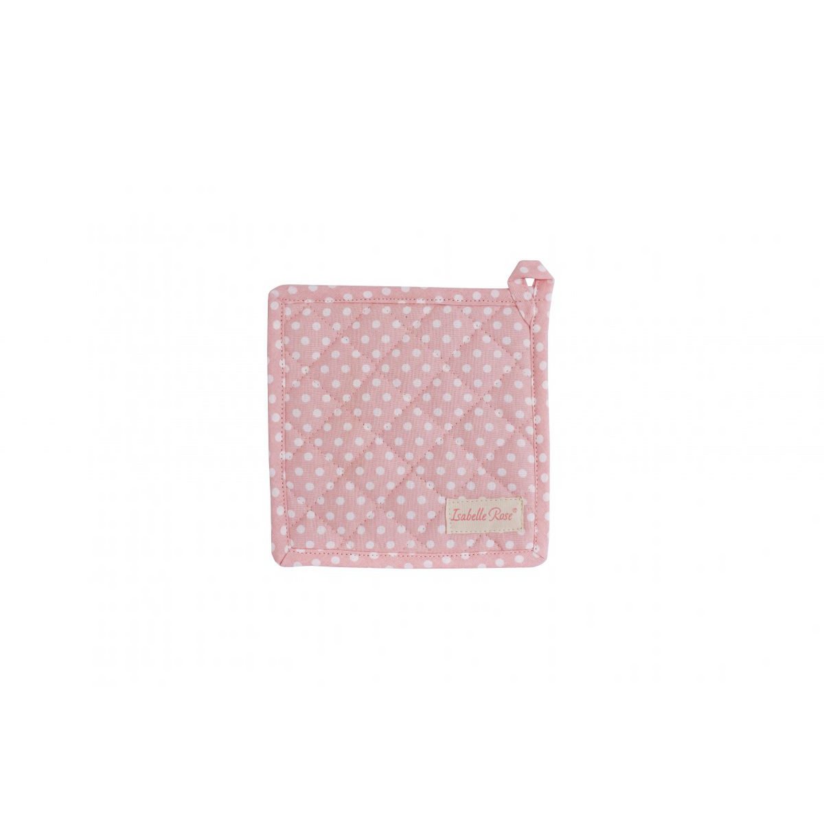 Pannenlap Polka dot roze 20x20 cm Isabelle Rose