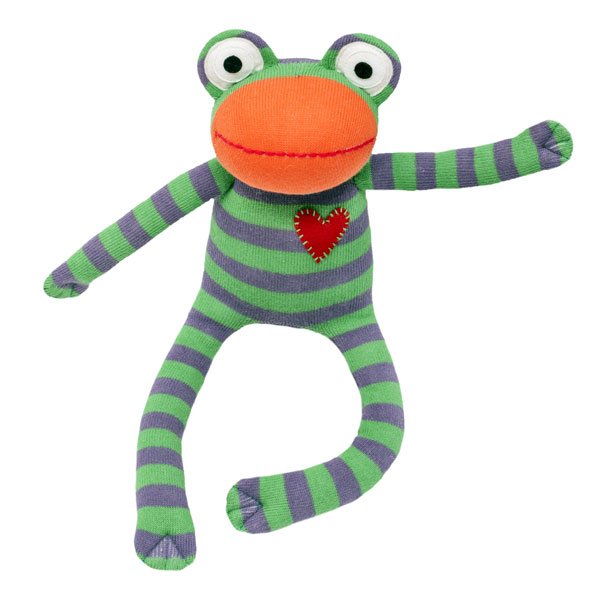 Hyggelig legetøjssok frøgrøn