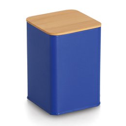 Opbevaringsglas med bambus låg, 1100 ml, metal