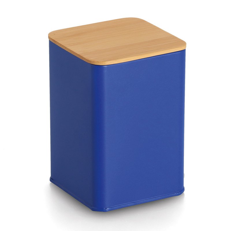 Opbevaringsglas med bambus låg, 1100 ml, metal