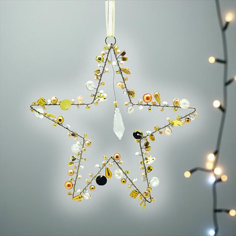 Decoratie SPARKLE ster goud
