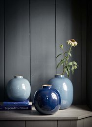 Vase Metal Light Blue 23cm